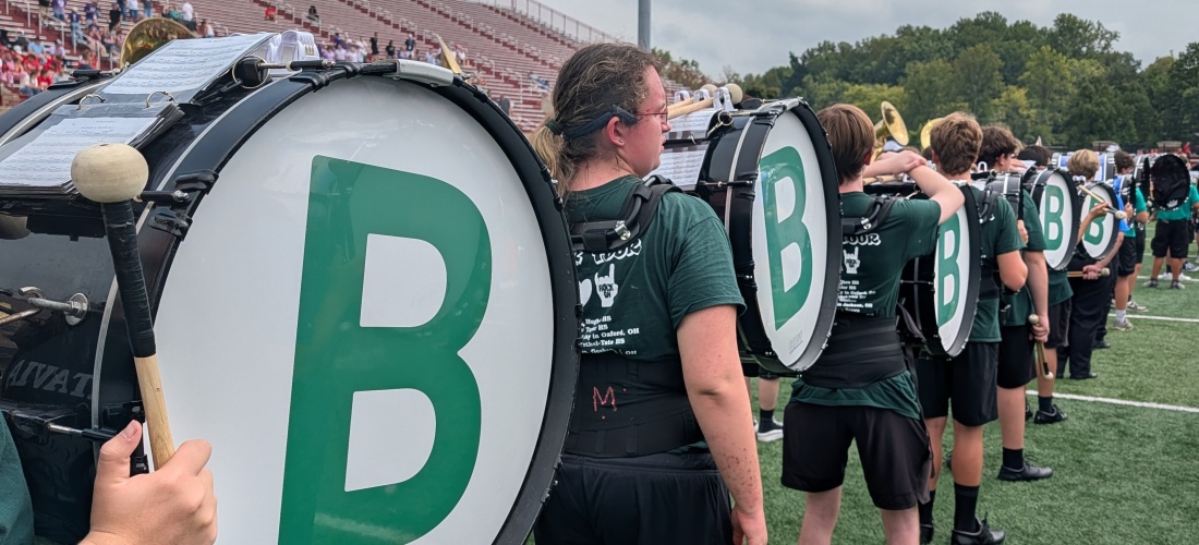 Bulldog Band members at the Miami Band Day