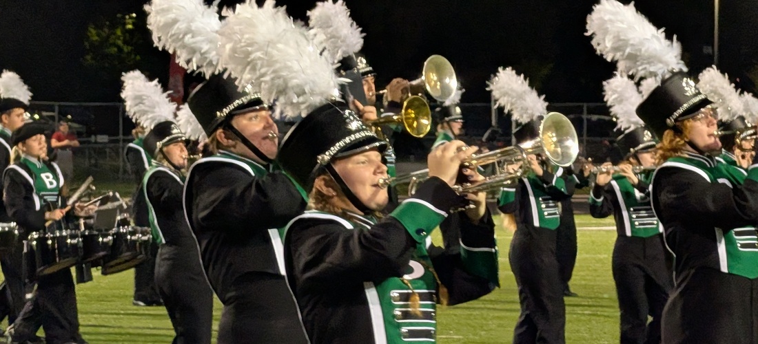 Bulldog Band in their new uniforms!